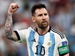 Argentina's Lionel Messi at the 2022 World Cup in Qatar
