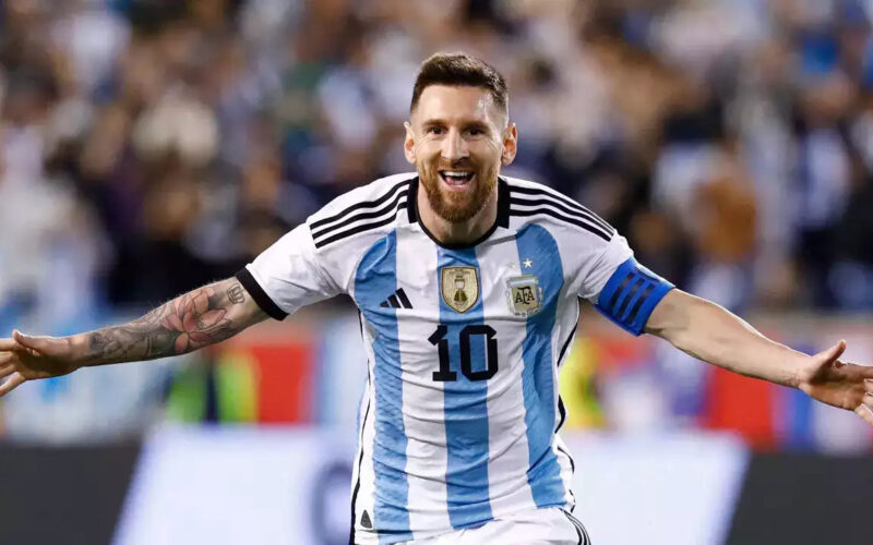 Lionel Messi Celebrating His MLS Debut