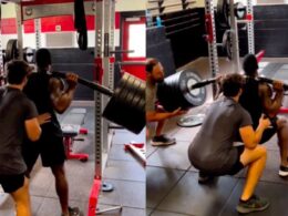 Browns' RB Nick Chubb Comes Close to Shattering Barbell While Squatting Over 600lbs