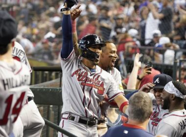 Eddie Rosario hitting a grand slam against the Diamondbacks