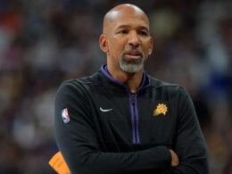 Monty Williams on the sidelines coaching the Detroit Pistons