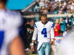 Dak Prescott playing in the NFL for Dallas Cowboys