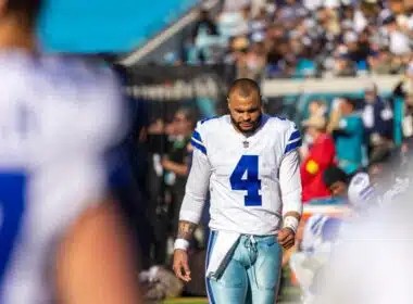 Dak Prescott playing in the NFL for Dallas Cowboys