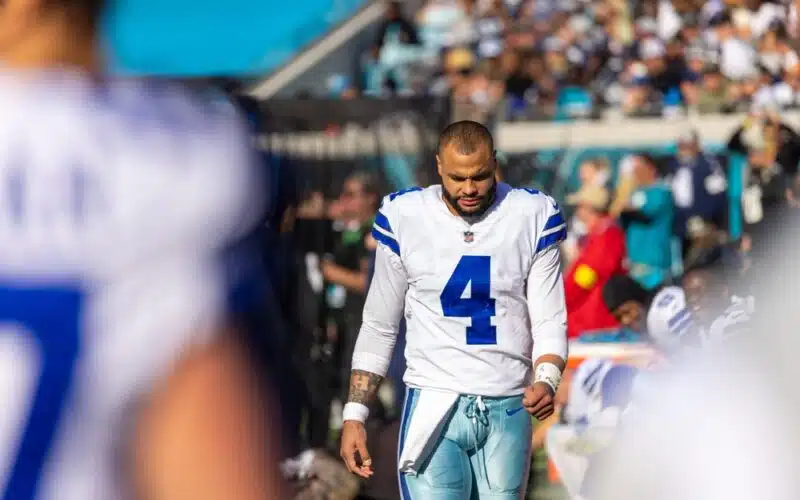 Dak Prescott playing in the NFL for Dallas Cowboys