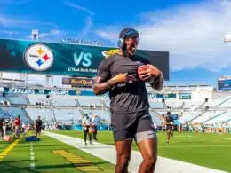 Josh Allen playing for NFL team Jacksonville Jaguars