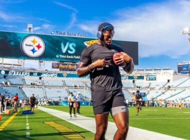 Josh Allen playing for NFL team Jacksonville Jaguars